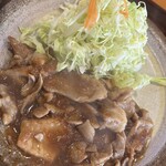 とんき - 豚ロースしょうが焼定食（ご飯大盛り）
＋肉多め＋お代わりご飯
850円＋250円＋100円