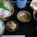 わらや - 刺身定食。美味かったー