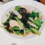 鉄板中華 青山シャンウェイ - 中国野菜と塩漬け肉の炒めもの