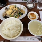 Pekintei - キクラゲ玉子肉野菜炒め定食