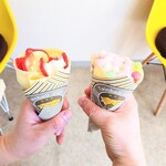 Twinbell Cafe - いちご蜂蜜Wクリーム&和三盆おいりクリーム♡