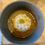 ベリーグッド麺 - 味玉つけめん（大盛）〆ご飯