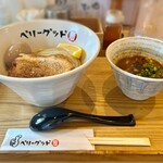 ベリーグッド麺 - 味玉つけめん（大盛）〆ご飯