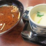 おんまく寿司 - あさりの赤だし＆茶碗蒸し