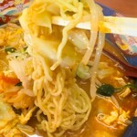 あづま家 - テフタンメン、麺箸上げ