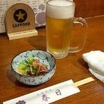 Taishuu Kappou Kasuga - 生ビール＆お通し