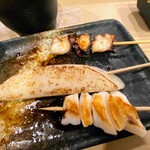 くわ焼 たこ坊 - 蛸　山芋塩焼き　ゲソ