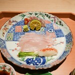 SEN - Half-cooked Kuruma Ebi and Fugu Sashimi