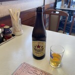 中国料理 喜楽 - 先ずは常連さんが出してくれた　ビールから