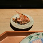 SEN - Grilled Shrimp Heads on Skewers