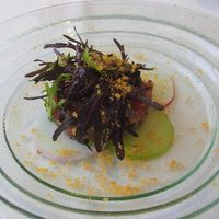リストランテ ペガソ - メバチマグロとブリのタルタルとボッタルガ