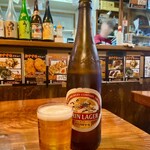 きくや - 瓶ビール 大瓶 ラガー 748円。赤星、SDもあり。