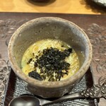 天ぷら たけうち - 天草海苔と渡り蟹の茶碗蒸し