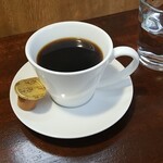 キッチン ブルー グローブ - ホットコーヒーのアップ