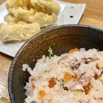 博多ほたる - ほたる土鍋ご飯一合レンコンの天ぷら