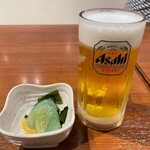 彩め庵 - 生ビール（638円）