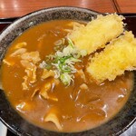 彩め庵 - いか天付カレーうどん（1,100円）