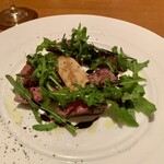 cucina Wada - 黒毛和牛のステーキ（自生ルッコラ、筍を添えて）