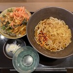 Yude Tarou - 小柱と春菊のミニかき揚げ丼