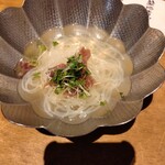 焼うお いし川 - 冷麺　マグロ出し