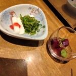 焼うお いし川 - 箸休め　提携農家の野菜