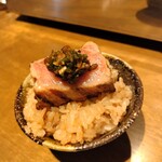 焼うお いし川 - 大トロ　酢飯乗せ