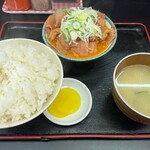 もつ煮 太郎 - もつ煮定食　両方大盛