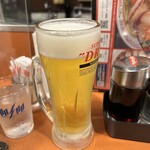 Gyouza No Oushou - 生ビール418円2杯目