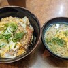 Katsudon Yoshibei - かつ丼ミニタマゴ追加とミニ温そうめん