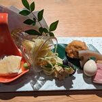 鳥歐 - 旬の前菜5種盛り(コース料理 鳥歐 焼鳥 ジビエコース)