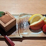 鳥歐 - 来店時の甘味 ロマノフ(コース料理 鳥歐 焼鳥 ジビエコース)