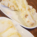 慈げん - ちくわ天（150円）、ささみとねぎの串天（150円）（2014/1)