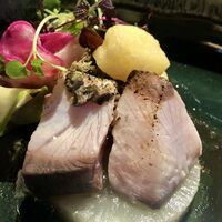 JAM17 DINING - 湯引きした鰤と彩り大根のマリネ
                    オーガニックホワイトバルサミコと白胡麻オイル