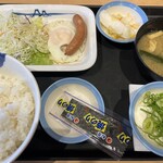 松屋 亀戸南店 - 【 ソーセージエッグ定食 】納豆¥450