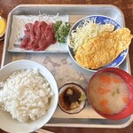 Basashi No Niijimaen - ライス(中)、味噌汁