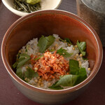 Ochazuke（boiled rice with tea）salty salmon