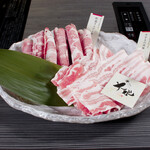 [Additional meat] Assorted specially selected lamb & Akane Usuno pork