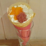 オレンジカウンティ - 苺あんと白玉&みかんの和風クレープ