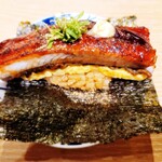 Sushi To Oden Ninoya - 極み寿司 うな玉バター（380円）