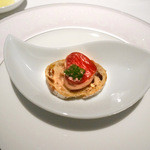 トップ・オブ・シナガワ・スカイダイニング - クランベリーのハートジュレとフォアグラ(2013年12月撮影) 