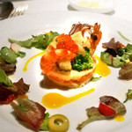 トップ・オブ・シナガワ・スカイダイニング - セロリラブのムースリーヌと海の幸のクリスマスリース飾り(2013年12月撮影) 