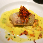 トップ・オブ・シナガワ・スカイダイニング - 舌平目のパプールヴェルモットソースカリカリ野菜のツリー仕立て(2013年12月撮影) 