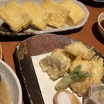 寅八商店 - 出汁巻き玉子と穴子の天ぷら