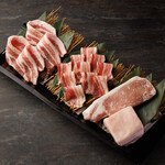 Assortment of 4 types of carefully selected brand pork