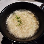 Yakiniku Gyuu Ten - 溶き卵のスープはたっぷりで美味しい