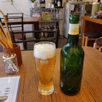 Amayadori - 瓶ビールのコップはもう少し小さい方が好み