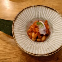 クルハ - △先付けタコと大豆ときのこのトマト煮