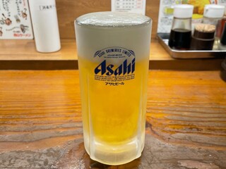 麺場 もっけい - 生ビール（550円）