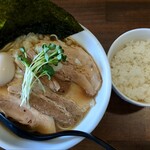 Ramen Wanari - 特製わなりソバ（大盛）＠1150円＋小ライス＠150円