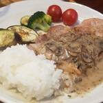 キッチン ブルー グローブ - 少し多めのご飯